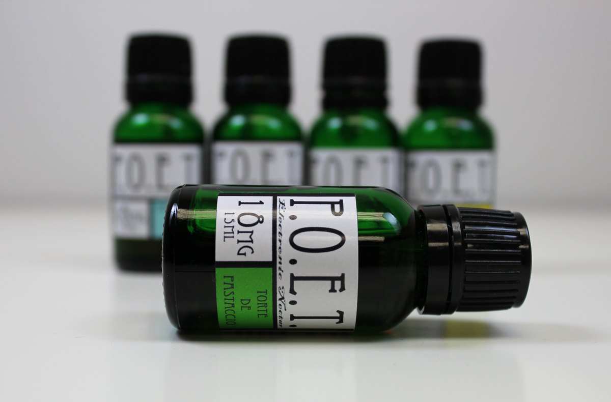 E-liquid bottle with a narrow dropper tip