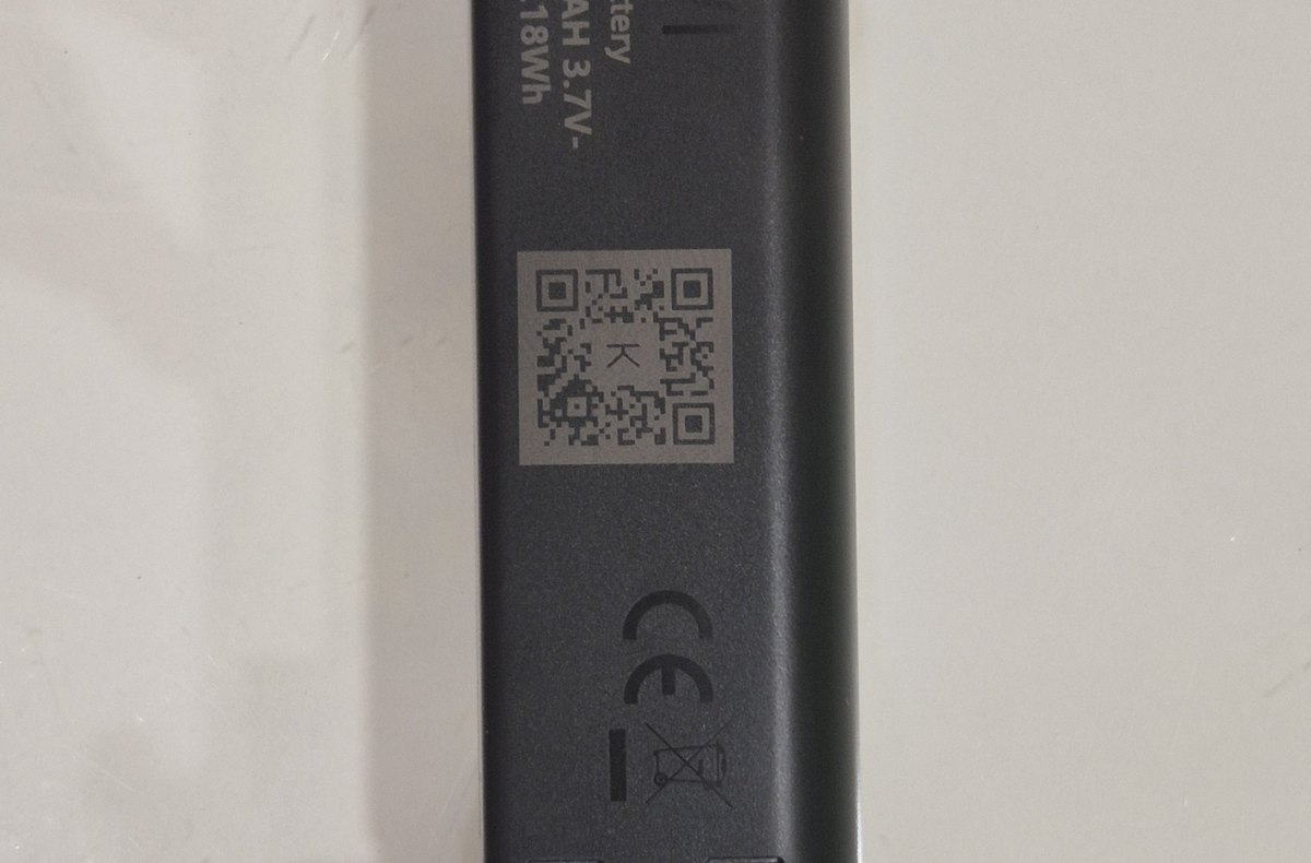 Front view of a blue pod-style vape device
