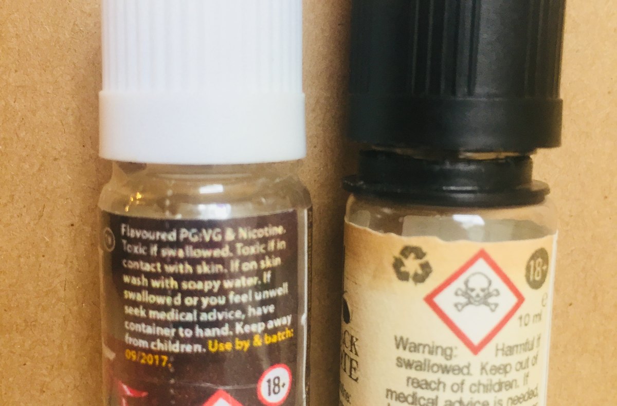 Small dropper bottle used for e-liquid